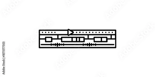 Obraz Video Editing Timeline Icon