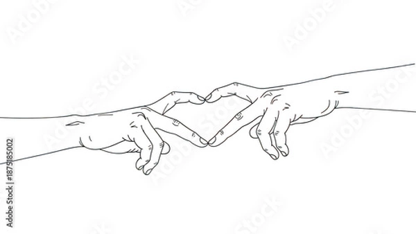 Obraz Hands forming a heart shape isolated on transparent background