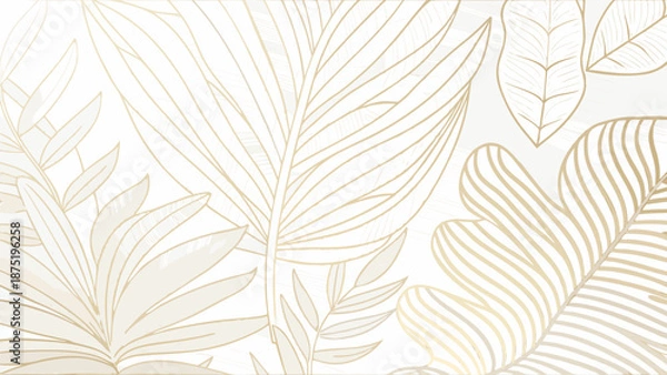Obraz Tropical Leaf Pattern Background Design