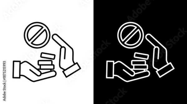 Obraz Anti Corruption  White Icon Set Design