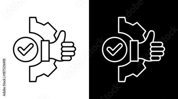 Obraz Credibility White Icon Set Design