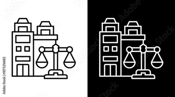 Obraz Workplace Ethics White Icon Set Design