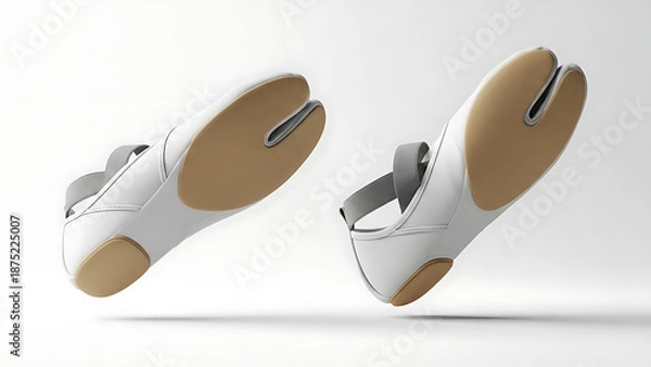 Obraz Acrobatic Gymnastics Shoes Mockup Flexible Split Sole Floating