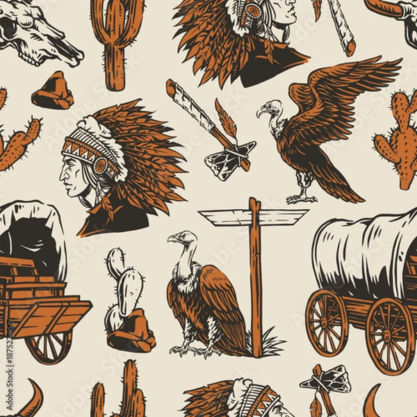 Obraz Western vector art