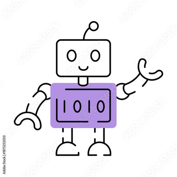 Obraz A sketchy style illustration representing ai development