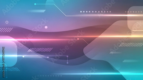 Obraz Dynamic Digital Flow Background, Abstract Background.