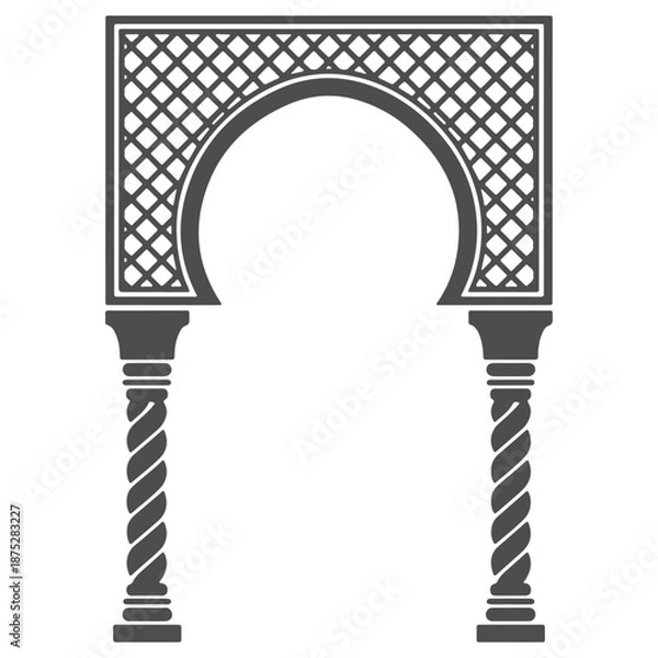 Obraz Intricate archway with twisted columns