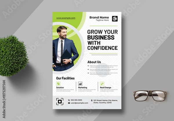 Obraz Minimal Business Flyer Design Layout