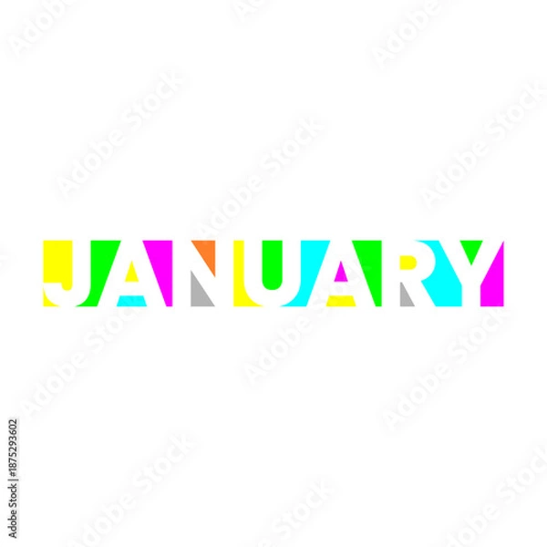 Obraz abstract colorful JANUARY vector background