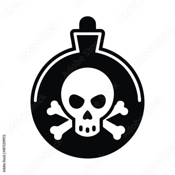 Obraz Poison Skull Warning Icon