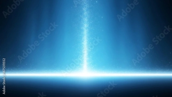 Obraz Mystical Light Beam from Below on Dark Background.