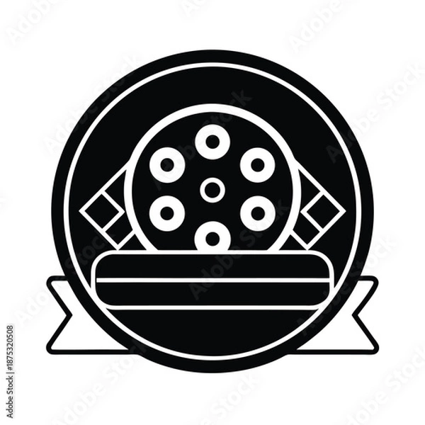 Obraz Reels Rewind Neon Icon