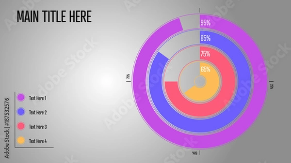 Obraz Outlined Infographic Charts