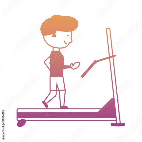 Obraz man on a treadmill