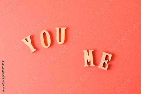 Obraz YOUとMEの文字イメージ