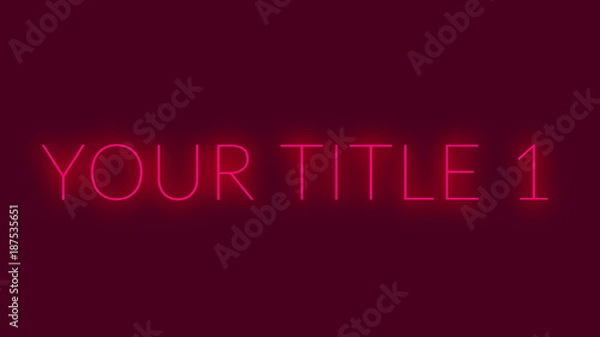 Obraz Glowing Roll Up Title