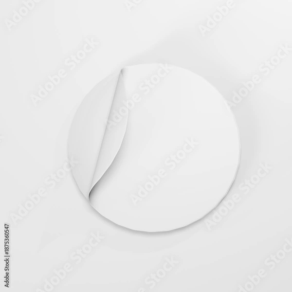 Obraz empty sticker mockup isolated on white  background
