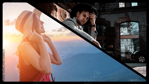 Fototapeta Split Screens - 2 Frames 06