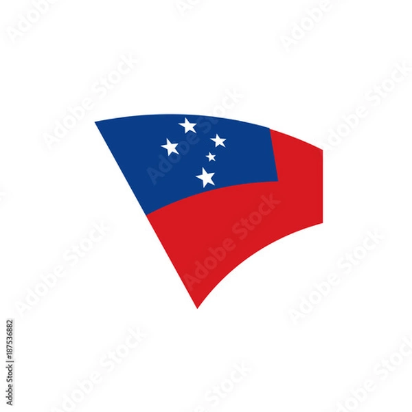 Obraz Samoa flag, vector illustration