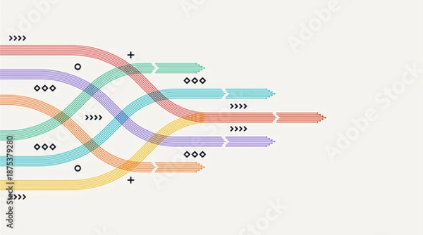 Fototapeta Abstract arrow direction. Technology background