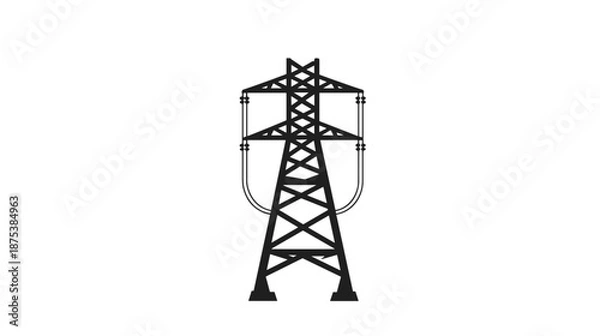 Obraz Electricity Pylon Transmission Tower Structure.