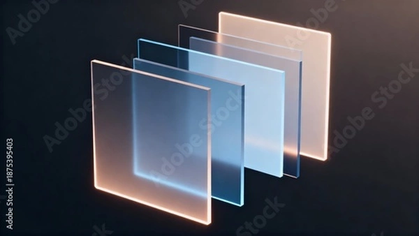 Obraz Abstract Algorithm Layers for AI LLM Optimization