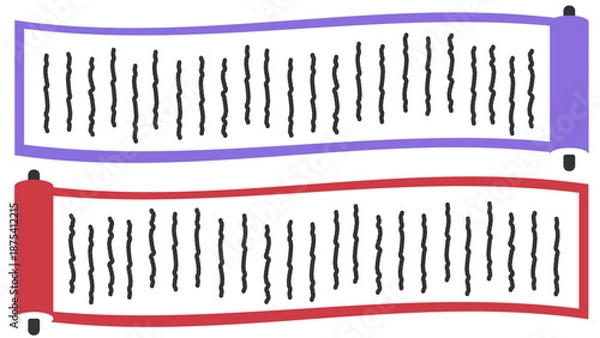Obraz 忍者の巻物をイメージした和風フレーム背景イラスト