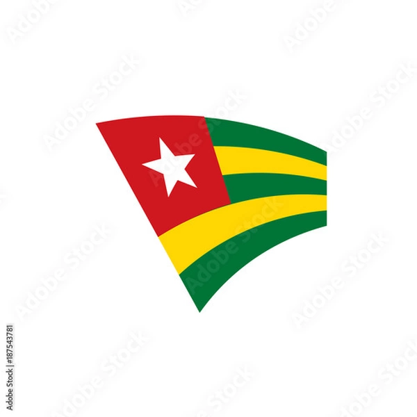 Fototapeta togo flag, vector illustration