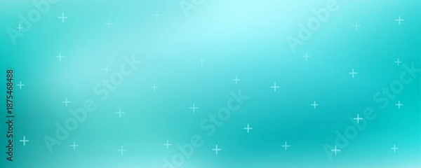 Obraz Plus hospital pattern background with smooth teal gradient