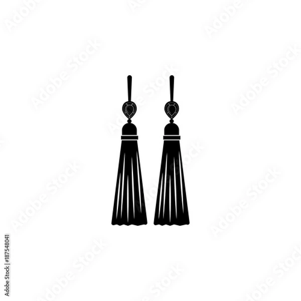 Fototapeta earrings tassels icon. Jewelry Icon. Premium quality graphic design. Signs, outline symbols collection, simple icon for websites, web design, mobile app