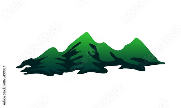 Obraz Green hills illustration design vector