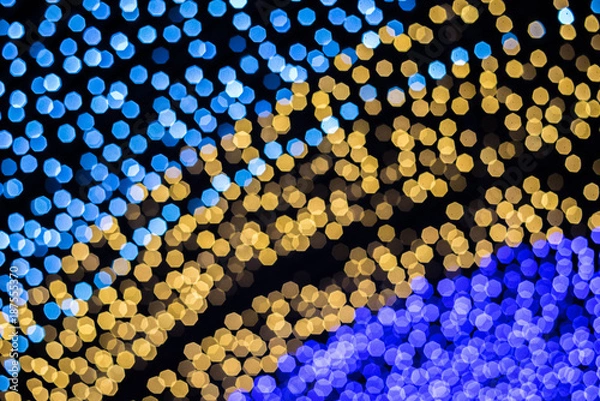 Fototapeta Abstract blurred bokeh background from illumination light.