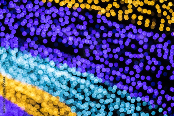 Fototapeta Abstract blurred bokeh background from illumination light.