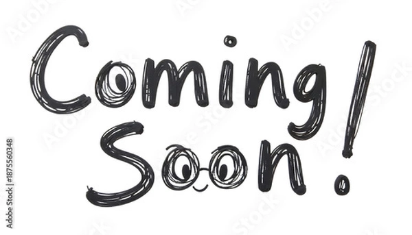 Obraz Coming soon shiny dark message