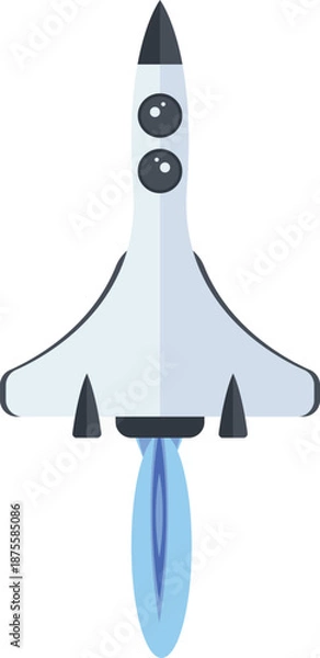 Obraz Rocket Launch Startup Growth Concept Flat Vector Illustration