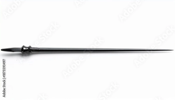 Obraz Divider Thin Straight Black Horizontal Line With Sharp Edges Isolated