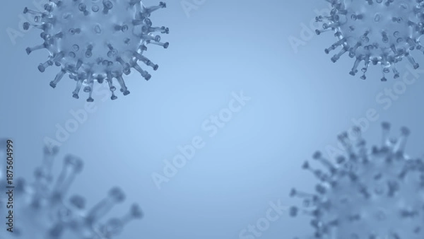Obraz Virus cells spreading disease concept background