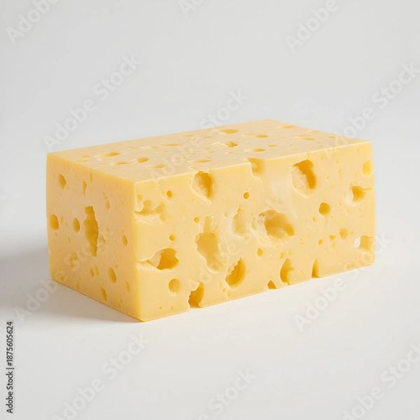 Obraz cheese on white background