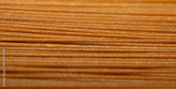 Obraz whole wheat spaghetti close up macro