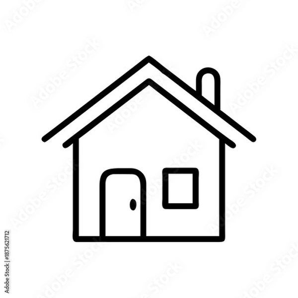 Obraz home icon on white background