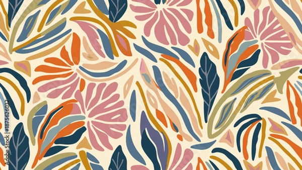 Obraz abstract seamless pattern with flowers