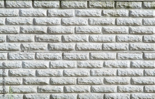 Obraz White brick wall. Natural brick background.