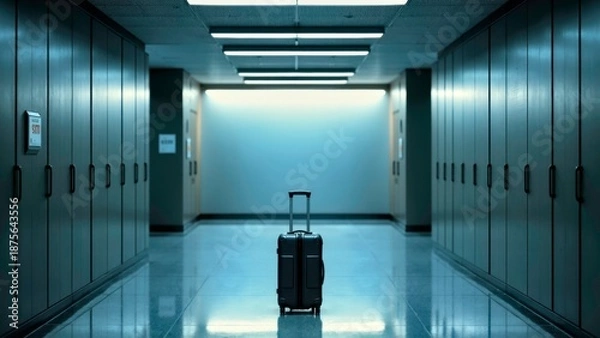 Fototapeta Corridor empty black box scene