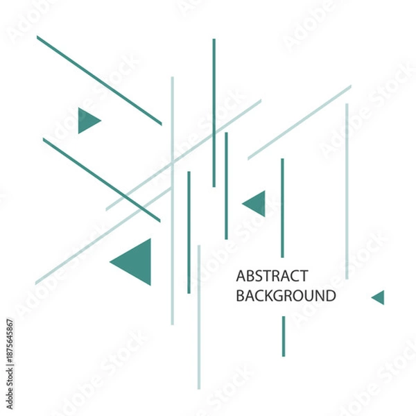 Obraz Abstract geometric vector design featuring black triangles and intersecting lines
