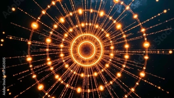 Obraz Light effect radiation ring scene