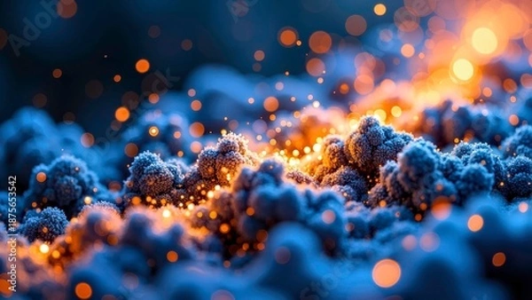 Obraz Light effect blues cloud scene