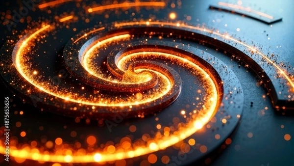 Obraz Light effect, warm tone, spiral scene