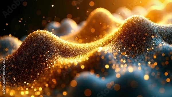 Obraz Light effect warm toned wave scene