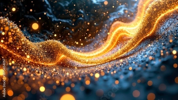 Obraz Light effect blue warm curve scene