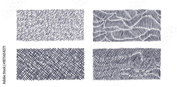 Obraz Hand drawn crayon texture Rain, crosshatch pattern